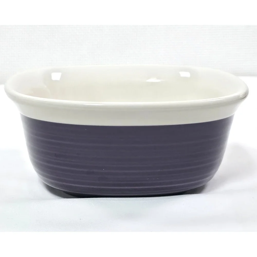 CorningWare Etch‎ Small Stoneware Casserole Dish 20 oz Eggplant Purple Square